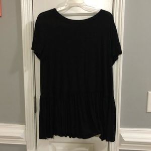 Black Peplum Tunic, medium
